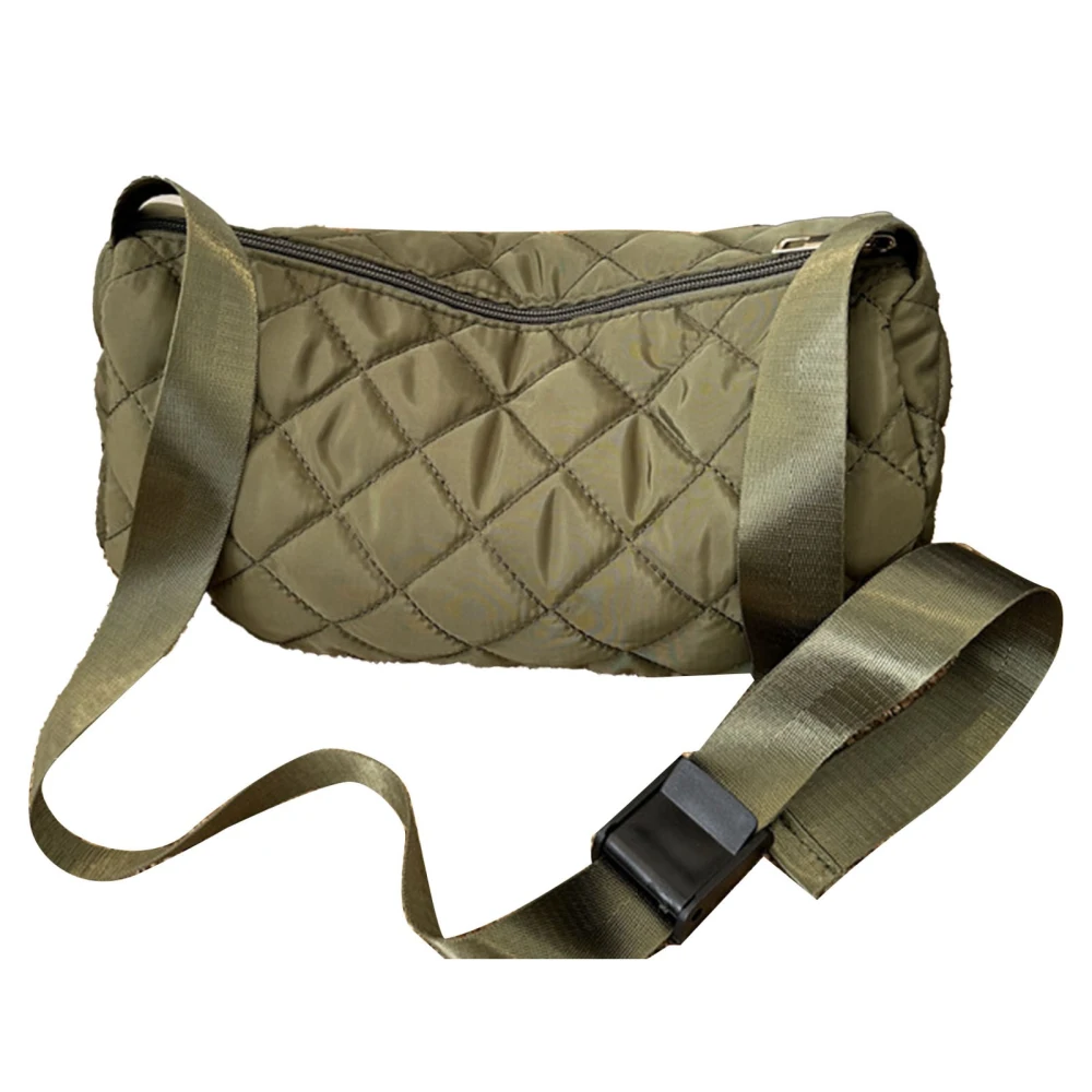 Shoulder Bag Fashionable Adjustable Strap Grid Pattern Lightweight Purse Shoulder Bag for Party Travel Shopping OD Green Free Size