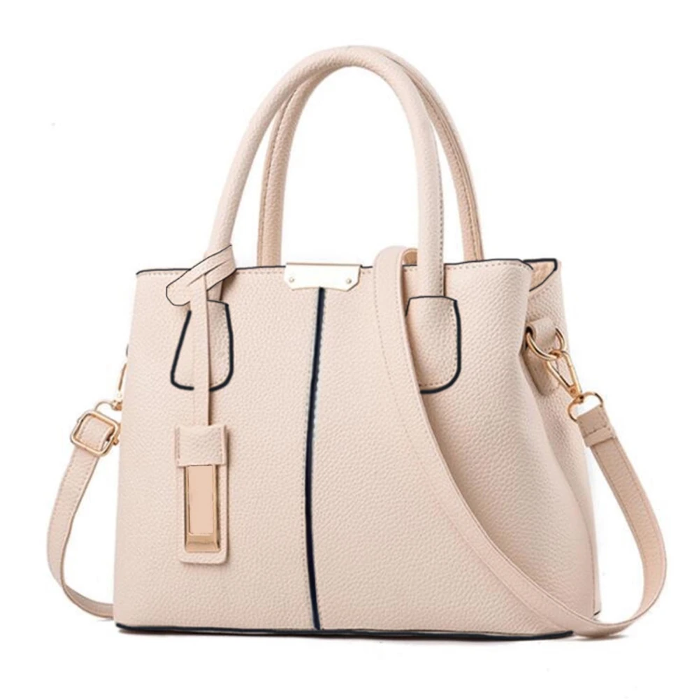 Women Handbags Fashionable Versatile Large Capacity PU Leather Women Shoulder Bag for Party Daily Shopping Work White Free Size