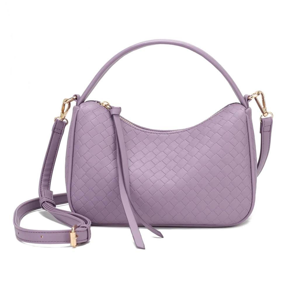 Shoulder Bag Soft PU Shoulder Handbag Elegant Stylish Multipurpose Women Shoulder Handbag for Work Date Party Travel Violet Free Size