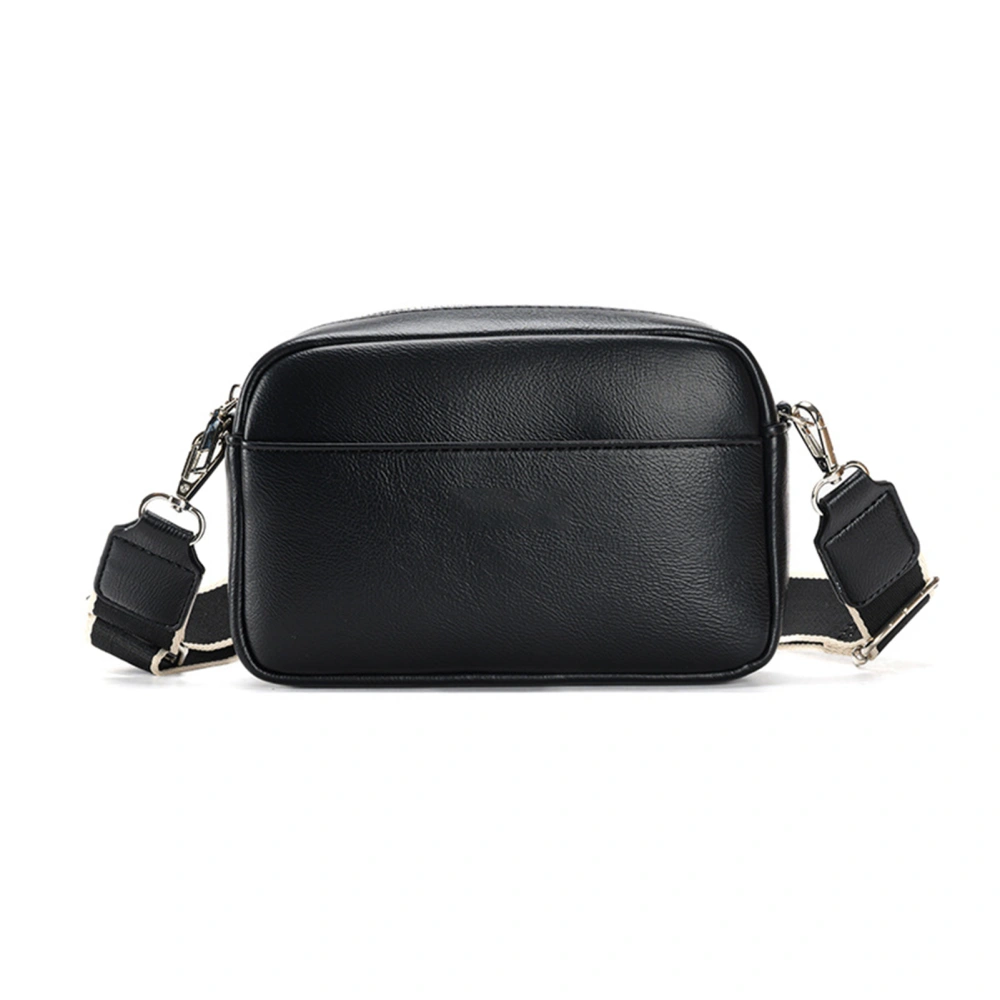 Women Messenger Bag Large Capacity Multifunctional Fashion Shoulder Bag for Work Black 20cmx13cmx8cm