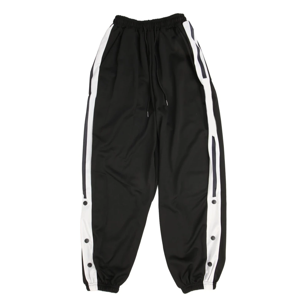 Casual Pants Loose Unique Side Pattern Breathable Comfortable Fashionable Trousers for Sport Exercise Black XXXL