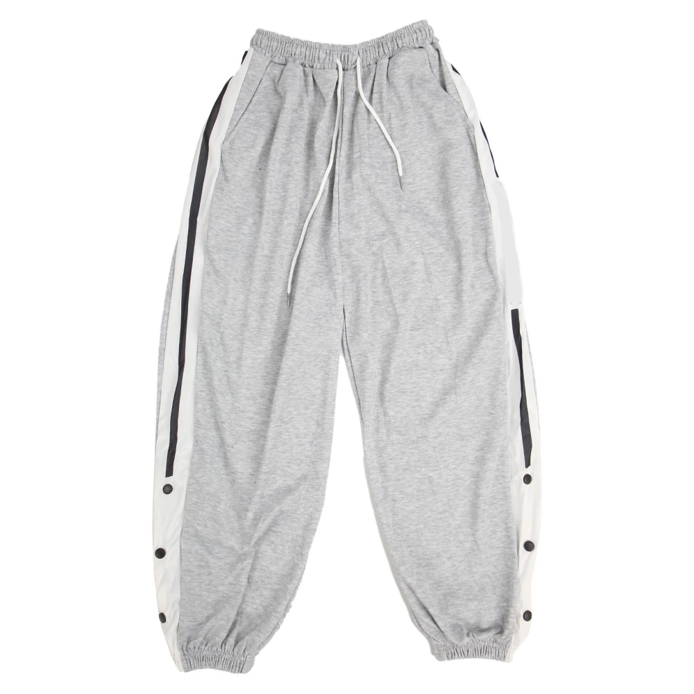 Casual Pants Loose Unique Side Pattern Breathable Comfortable Fashionable Trousers for Sport Exercise Grey XXL