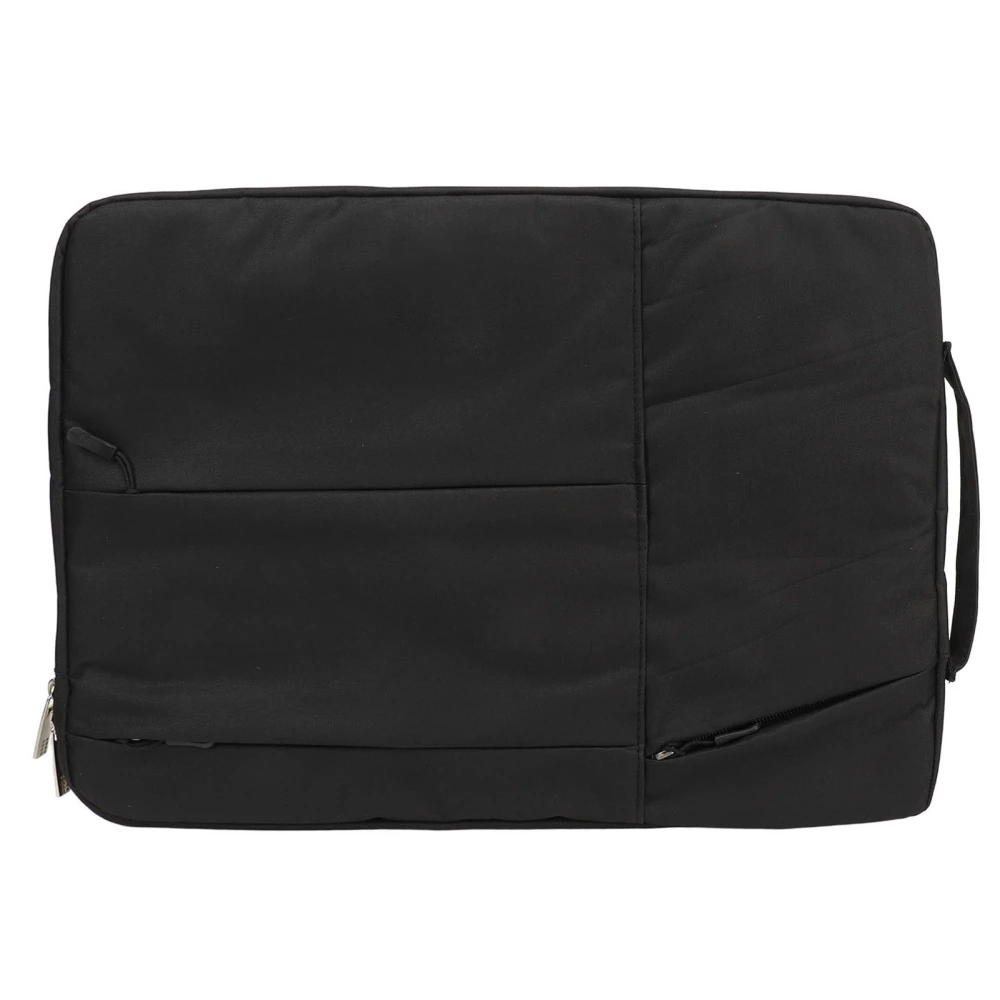 Laptop Protective Sleeve Multi Functional Shock Proof Portable Tablet Briefcase Carrying Bag Black 15.6 in