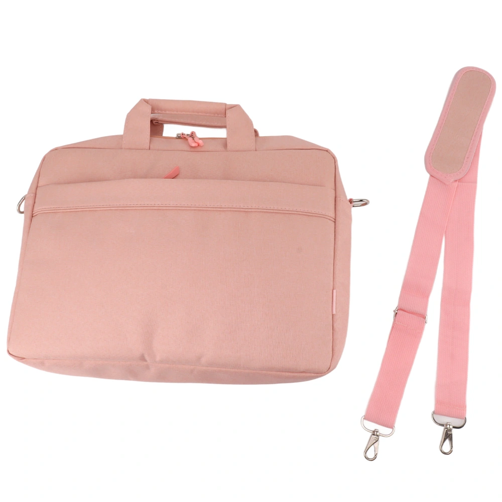 Laptop Carrying Case Waterproof Thickening Padded Shockproof Portable Laptop Bag for College Business Pink 15.6 Inch