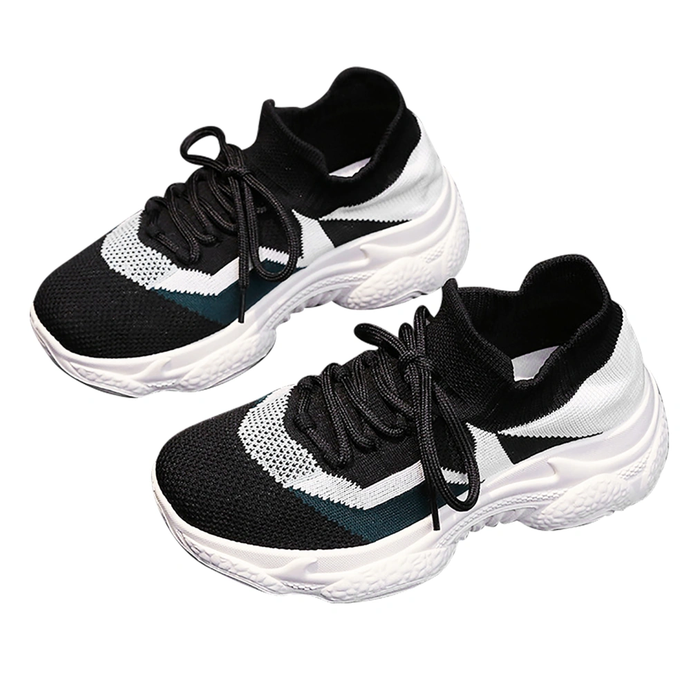 Women Sports Shoes Non Slip Running Walking Mesh Shoes Casual Sneakers for Spring and Autumn Black 38