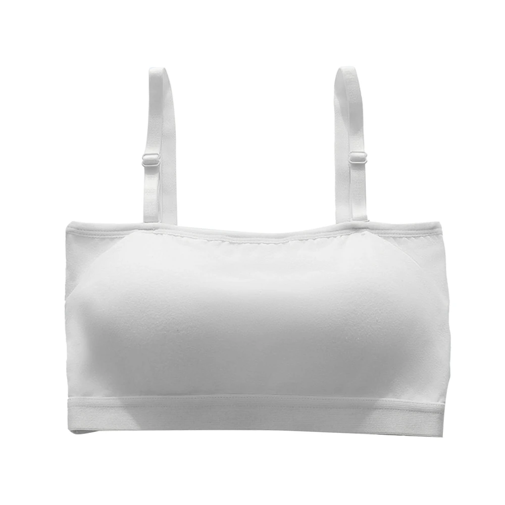 Tube Top Brassiere Breathable Detachable Strap Push Up Pullover Seamless Tank Bralette White L (Suitable for 55‑62kg Weight)