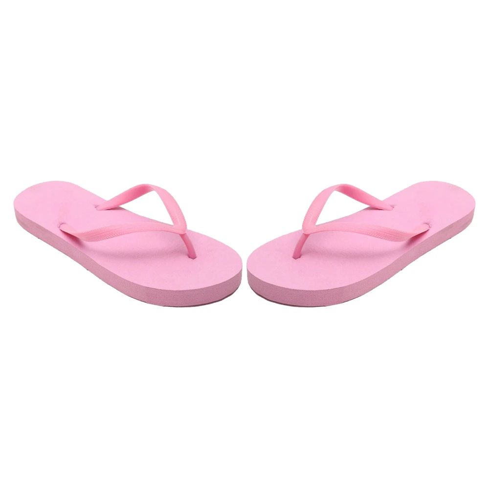 Women Beach Slipless Flip Flops Cartoon Pattern Comfortable Arch Support Flip Flops Breathable Flat Thong Sandals Pink M