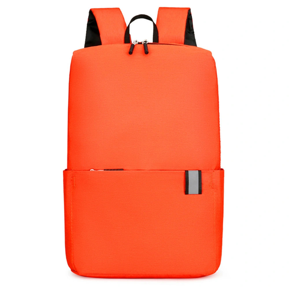 Outdoor Casual Travel Backpack Water Resistant Large Capacity Simple Fashionable Student School Bag Orange Free Size