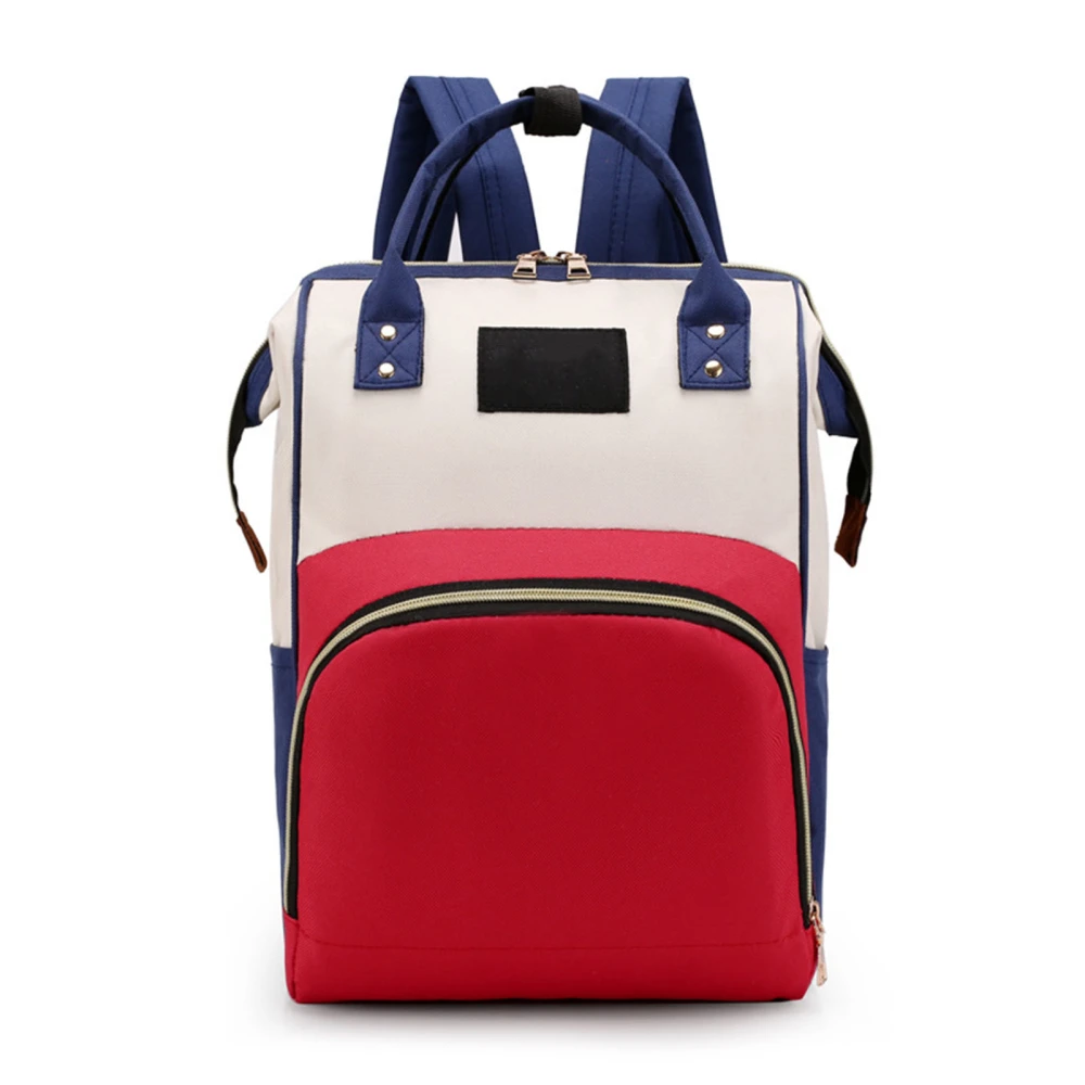 Fashionable Diaper Backpack Multifunction Large Capacity Travel Maternity Nappy Diaper Bag Red White Blue Free Size