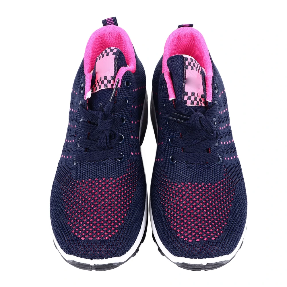 Sports Shoes Thick Sole Casual Fashion Style Comfortable Lace Up Sneakers for Outdoor Sports Work Commute Blue Rose 38