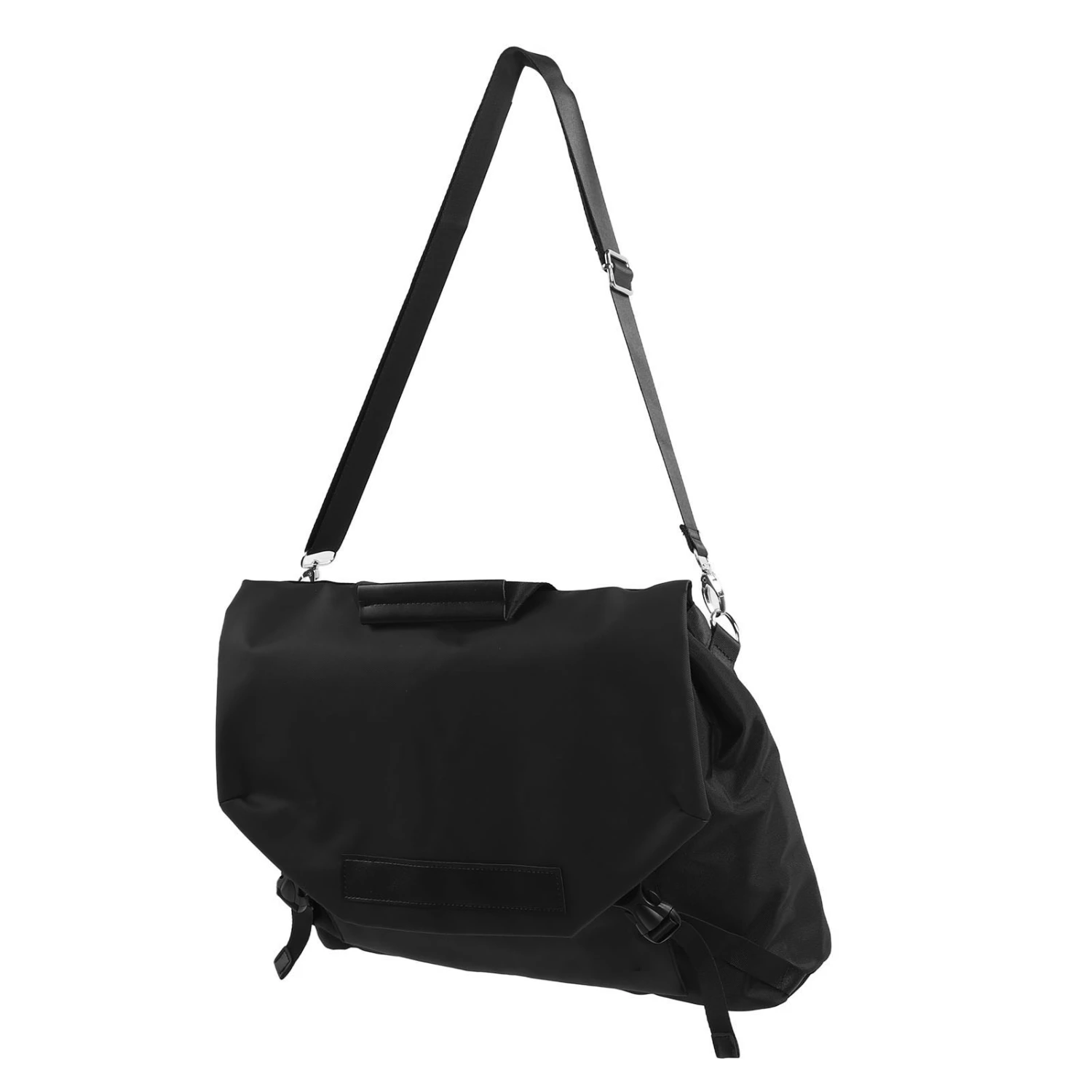 Men Laptop Shoulder Bag Waterproof Adjustable Strap Shock Proof Protective Computer Bag Black L