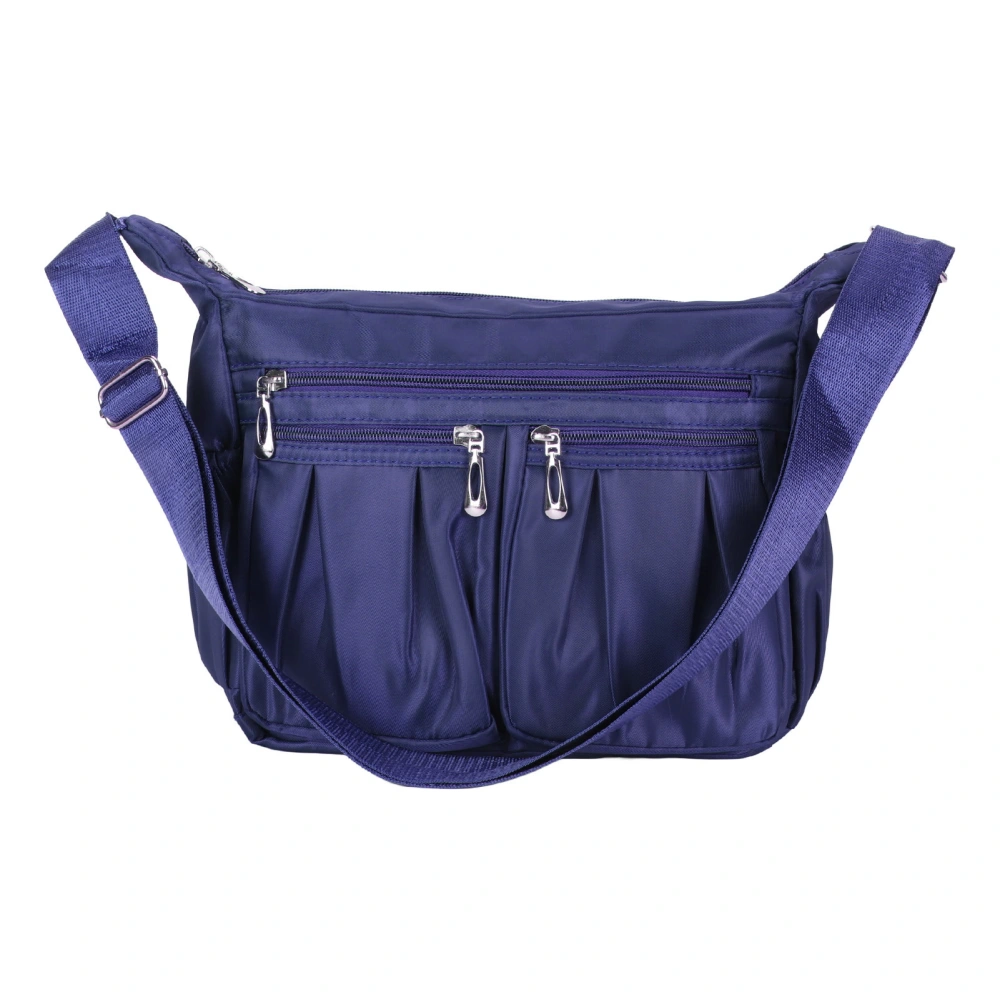 Messenger Bag Casual Waterproof High Capacity Multiple Pockets Travel Shoulder Bags for Women Men Dark Blue Free Size