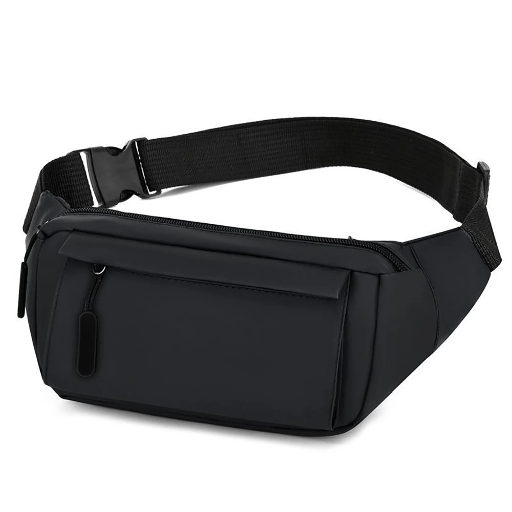 Fanny Pack Waterproof High Capacity Men Women Mobile Phone Waist Bag for Outdoor Black Free Size