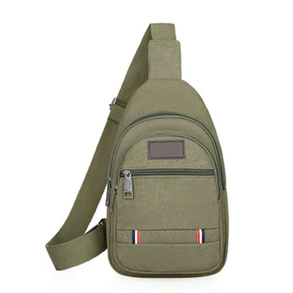 Sling Bag Durable Canvas Sling Backpack Adjustable Strap Chest Bag Stylish Travel Shoulder Bag for Men Green Free Size