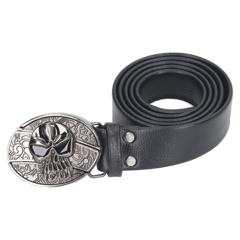 Men Leather Belt Waistband with Knife 130cm Self Defense Knife Blade Leather Waist Strap Belt for Camping Type 1