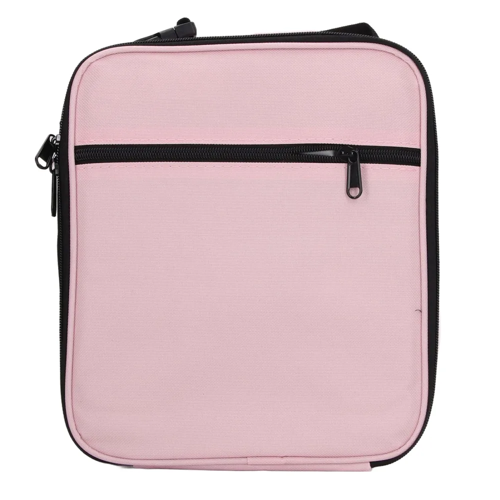 Handheld Lunch Bag High Capacity Thickened Insulation Meal Bag Aluminum Foil Heat Preservation Bento Bag Pink Rectangle