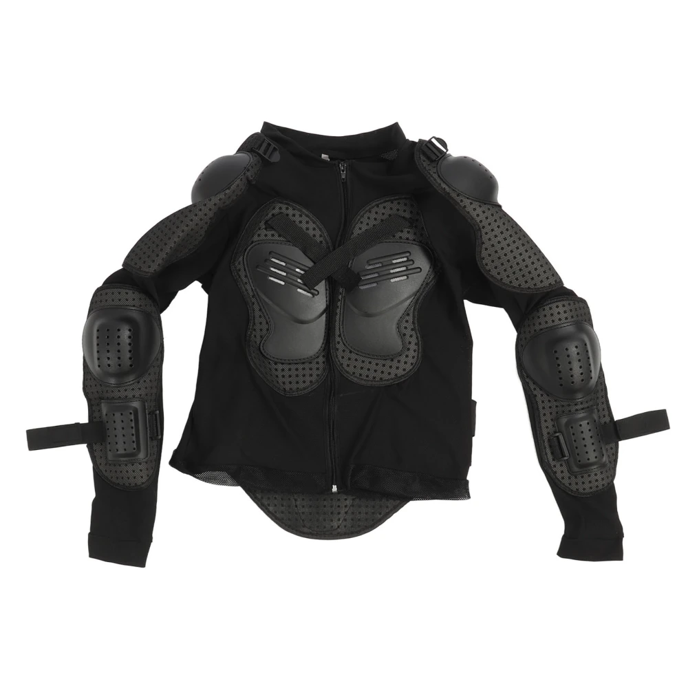 Motorcycle Body Protective Jacket Long Sleeve Full Body Protection Jacket for Chest Elbow Black XL