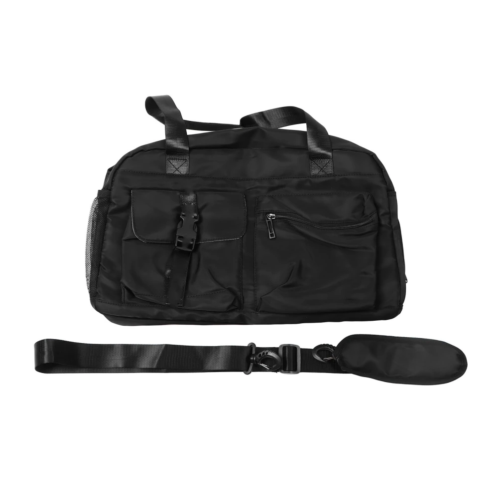 Sports Gym Bag Travel Handbag Multifunction Swimming Shoulder Messenger Wear Proof Fitness Training Bag Black Oxford Cloth