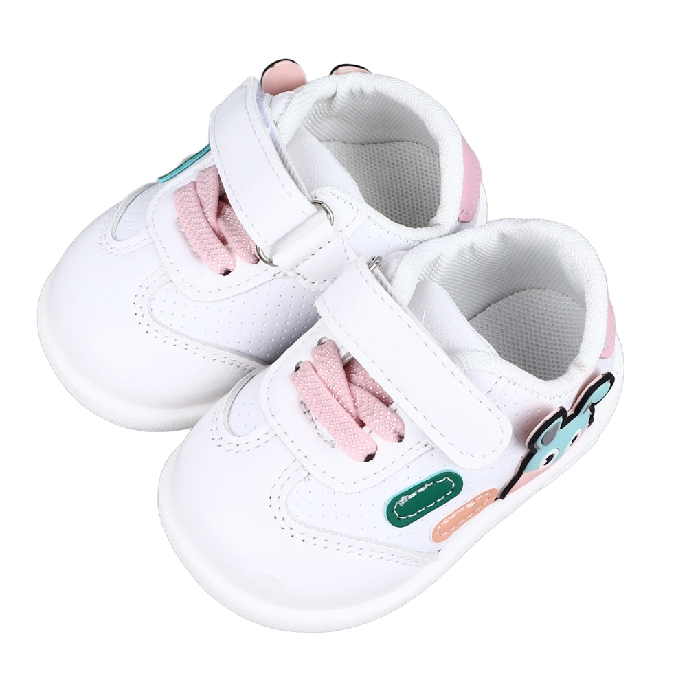 Baby Sneakers Soft Sole Prevent Slip Cute Cartoon Infant Toddler Walking Shoes for Spring Autumn Pink 16