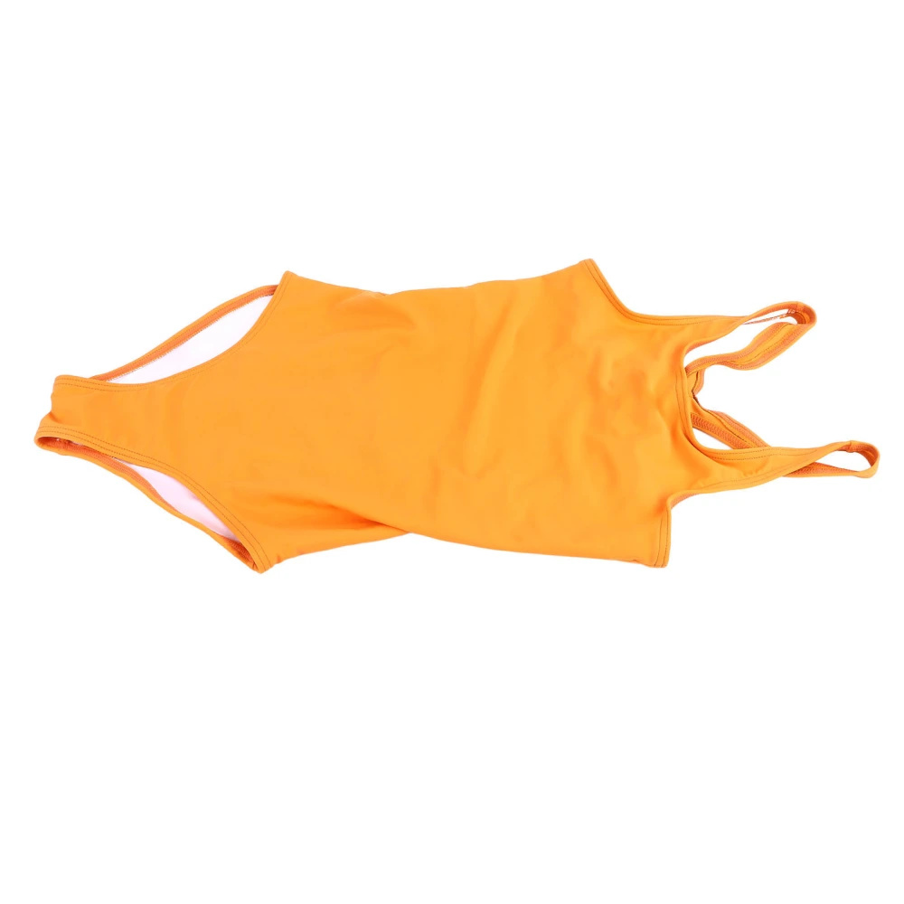 Women One Piece Swimsuit Breathable Bathing Suit Soft Tummy Control One Piece Swimsuit Swimwear Orange Yellow M