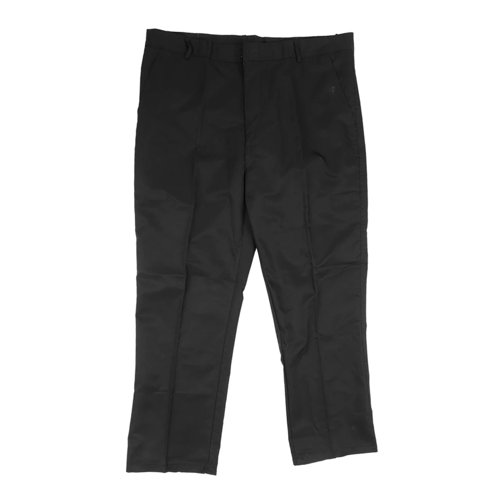 Men Long Pants Mid High Waist Loose Straight Leg Pants Fashion Style Wash and Wear Cotton Casual Pants Black 34