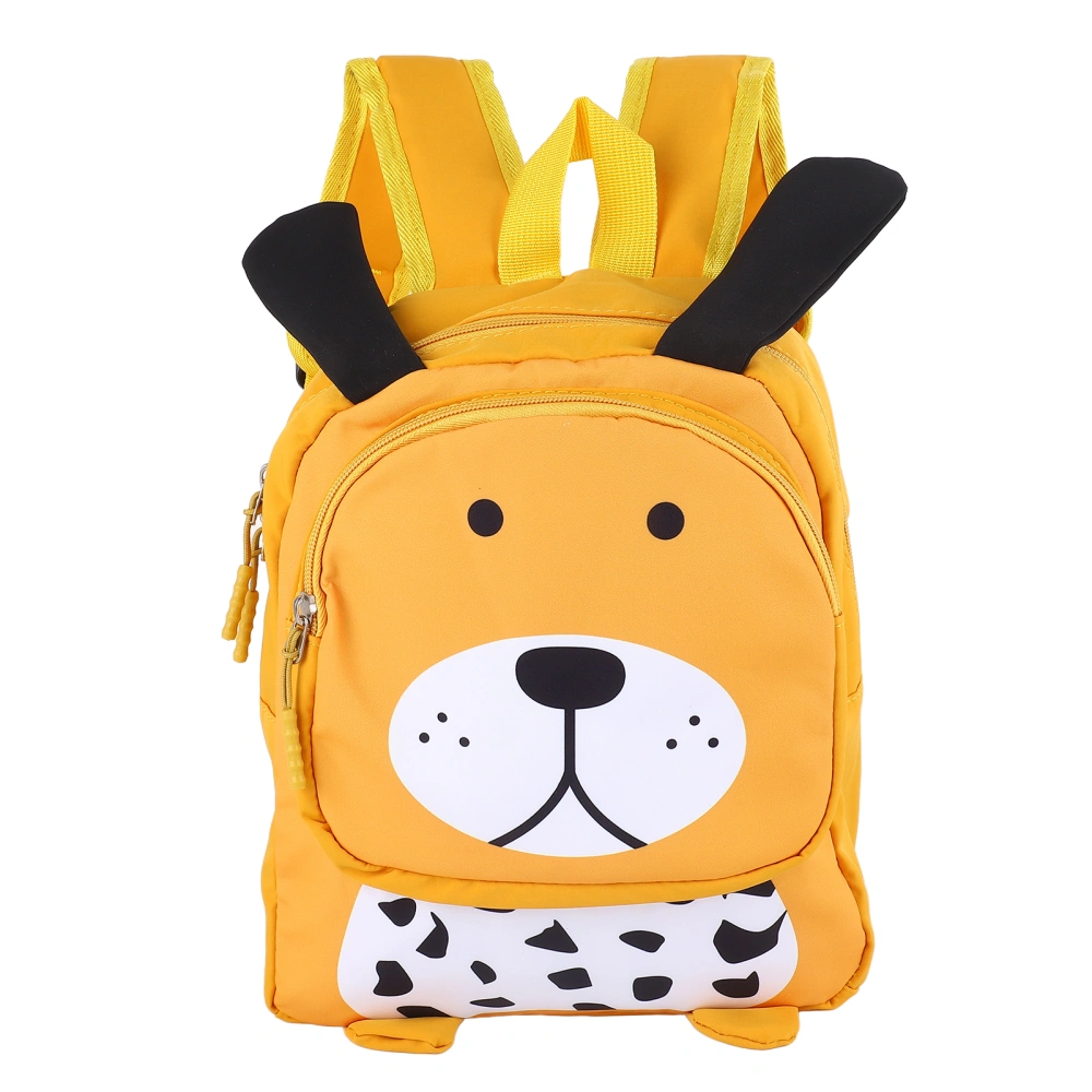 Kids Double Strap Shoulder Bag Purse Cute Dog Shape Spine Protection Toddler Backpack Yellow Free Size