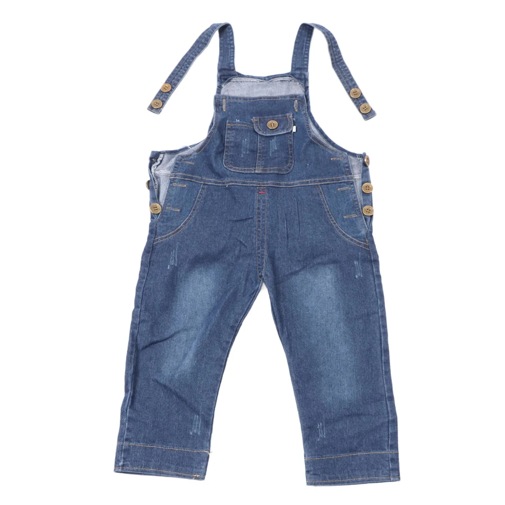 Kids Overalls Adjustable Cute Baby Girl Boy Kids Jumpsuits for Outdoor Vacation Travel School Blue 110cm/43.31in