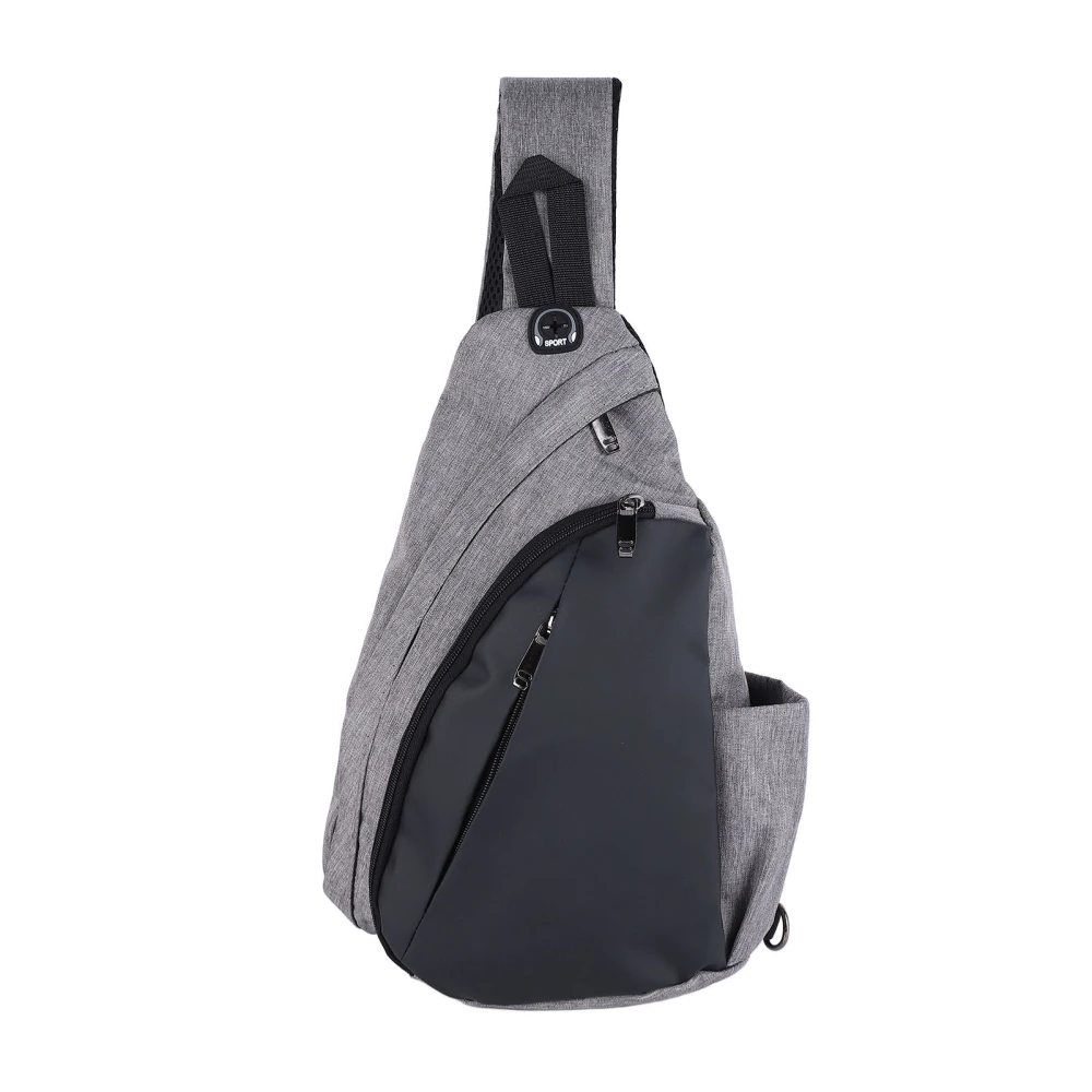 Shoulder Bag Adjustable Breathable Waterproof Large Capacity Single Strap Backpack for Outdoor Travel School Gray Droplet Shape