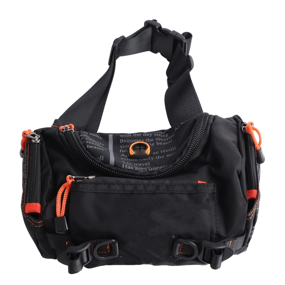 Men Fanny Pack Waterproof Bumbag Travel Outdoor Sports Cycling Climbing Multifunctional High Capacity Waist Bag Black S