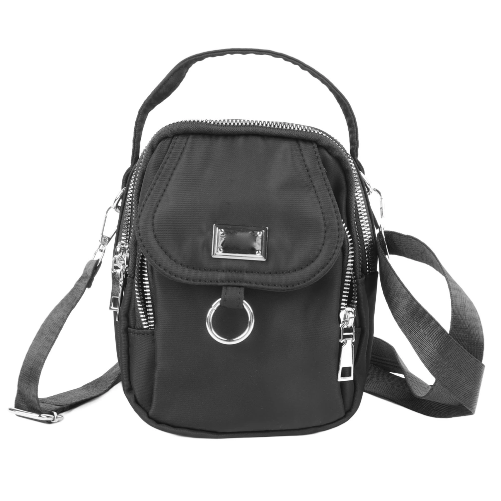 Adjustable Casual Shoulder Bag Large Capacity Fashionable Shoulder Storage Casual Bag Black S