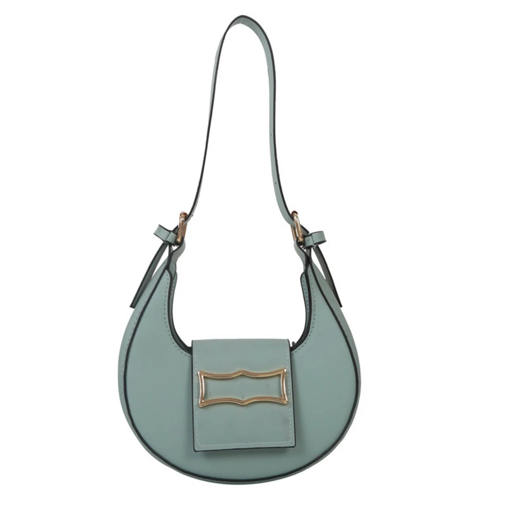 PU Shoulder Bag Fashionable Soft Bend Resistant Lady Handbag Women Bag for Summer Traveling Green Free Size