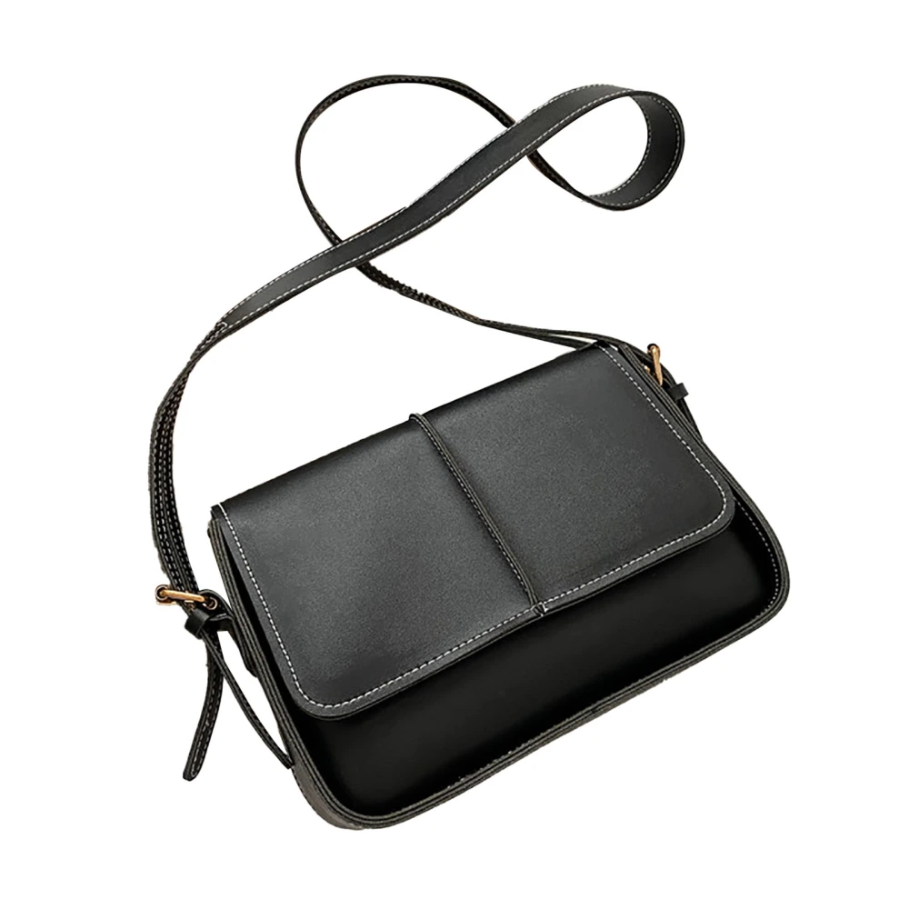 Women Shoulder Bag Fashionable Versatile Portable Large Capacity PU Leather Women Bag for Daily Shopping Black Free Size