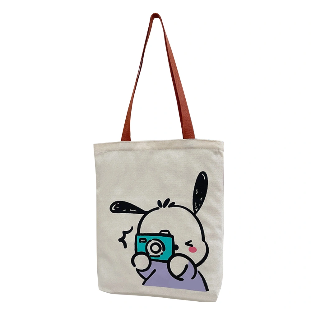 Cute Canvas Bag Cartoon Fashion Scratch Resistant Large Shoulder Bag for Students Shopping Beach School Type 5 Free Size