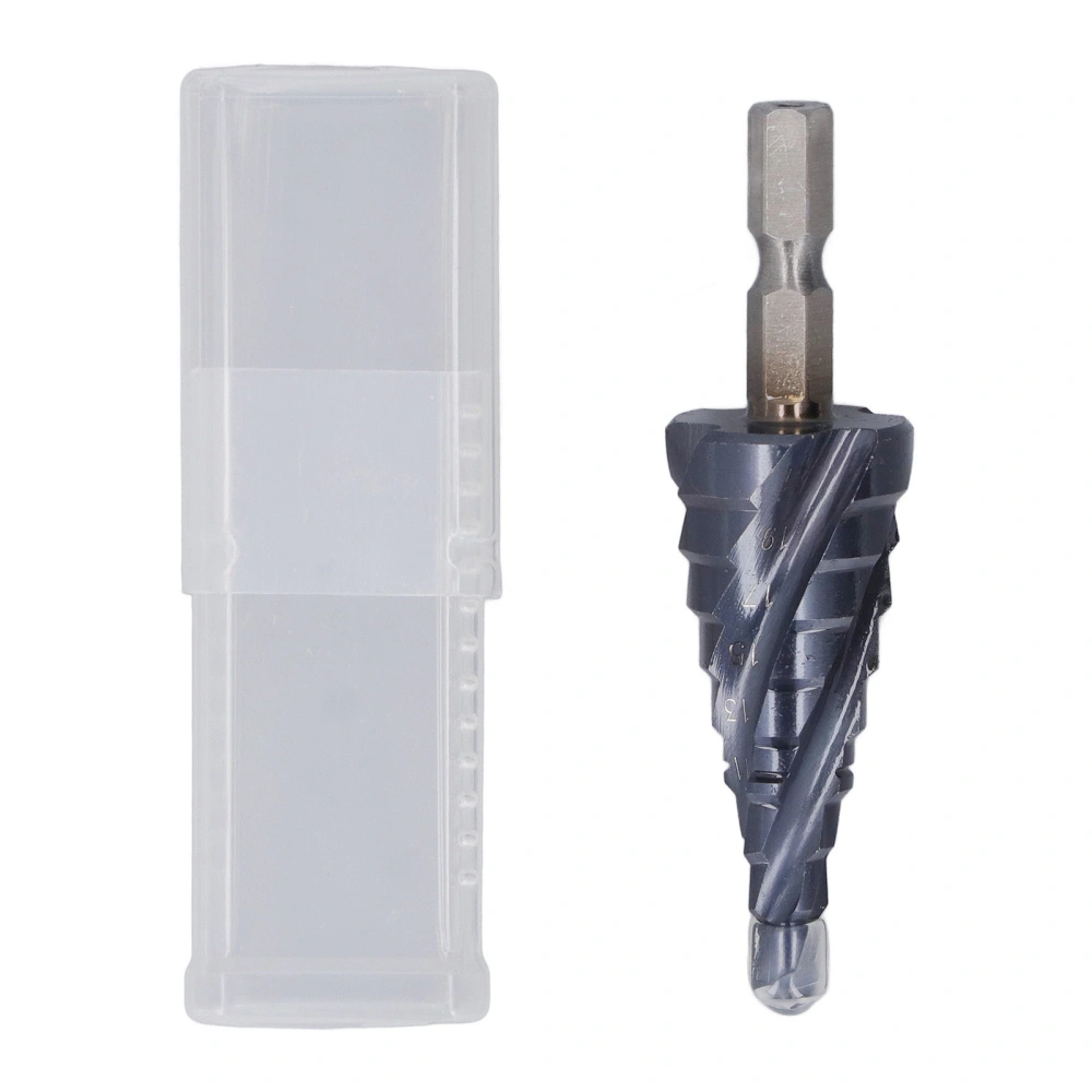 M35 Cobalt Drill Bit 9 Steps 4 Spiral Flutes Bit for Stainless Steel and Hard Metal 5‑21mm 1/4 Inch Shank