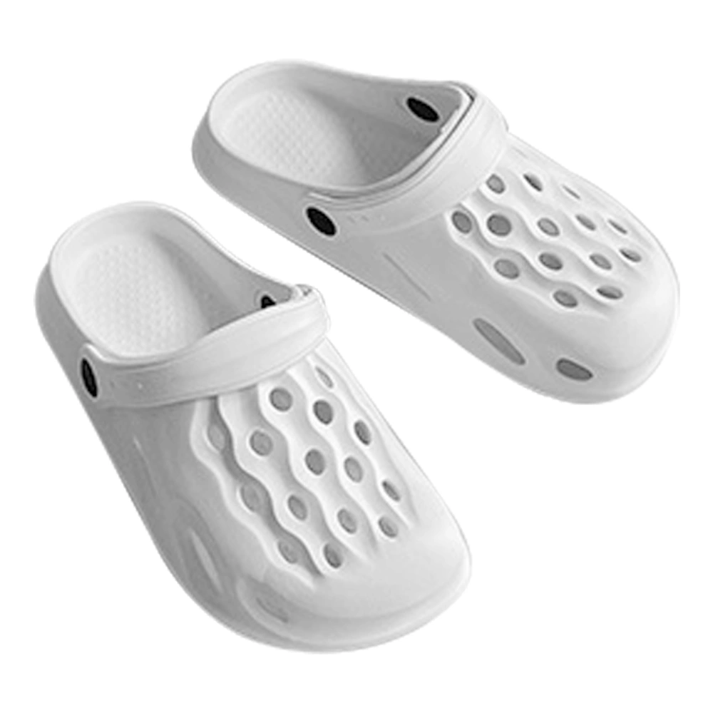 Closed Toe Sandal Hollow Out Holes High Elasticity Prevent Slip Summer Casual Gardening Shoes 38 White