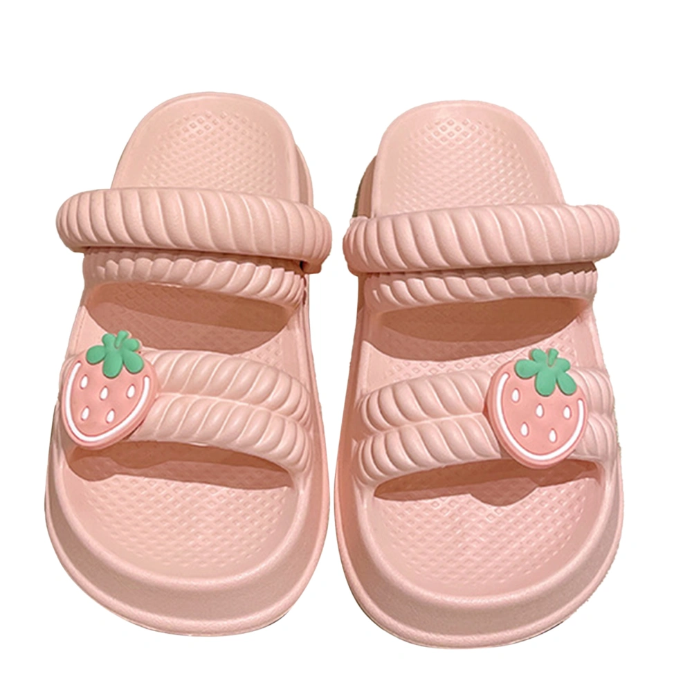 Summer Sandals Dual Use Lovely Fashion Slip Resistant Wear Resistant EVA Sandals for Women 36-37 Pink