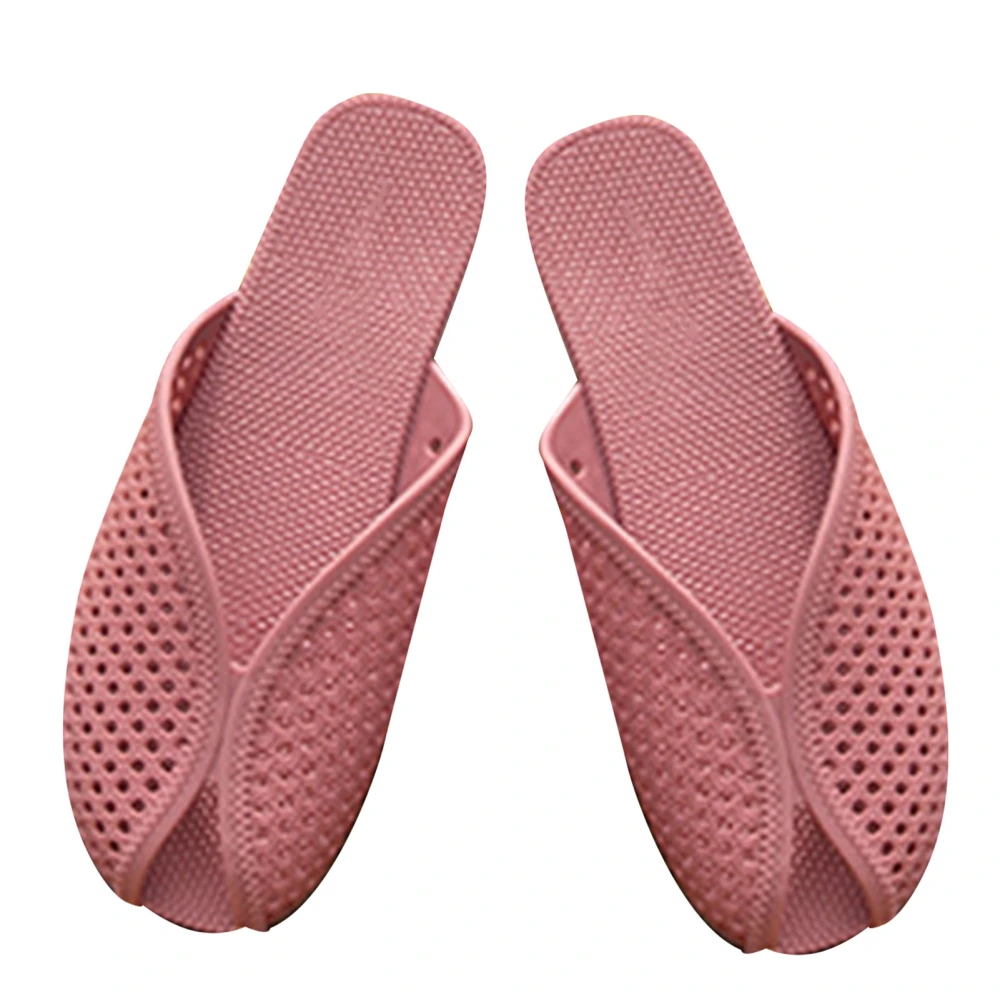 Women Sandal Slip On Slipper Soft Open Toe Mesh Design Flat Bottom Comfortable for Summer Russet Red 38