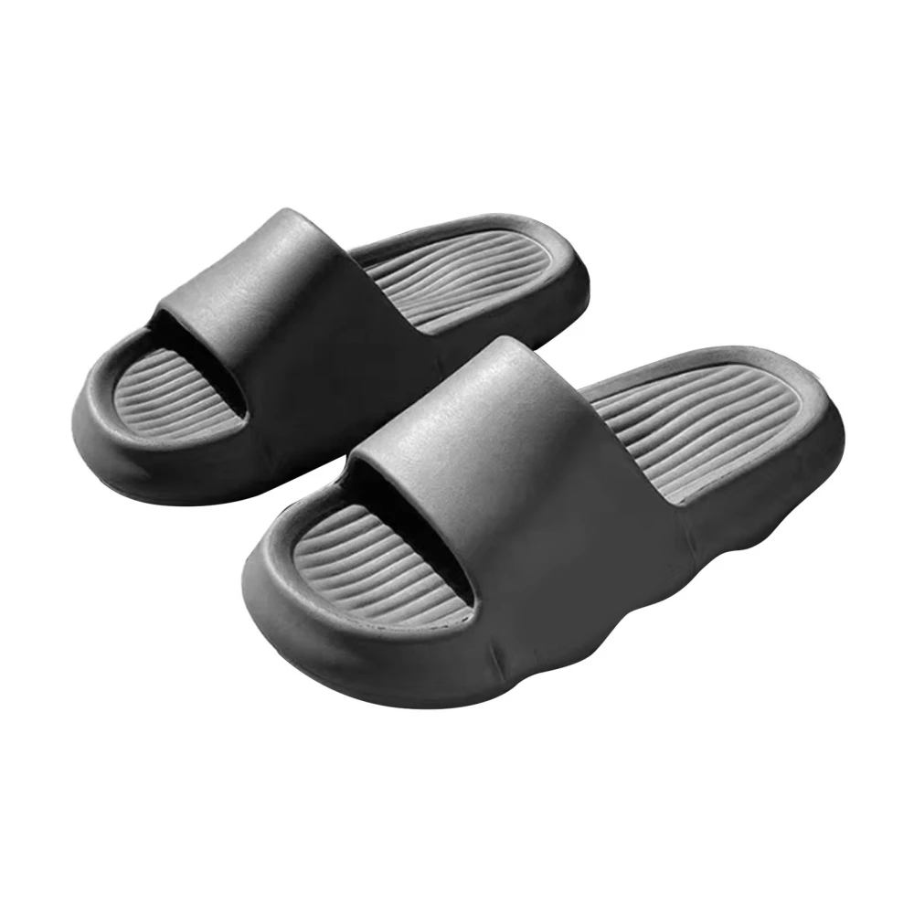 Men Pillow Slippers Quick Drying Super Soft Skidproof Bouncy Shower Slides Sandal for Indoor 42-43 Grey