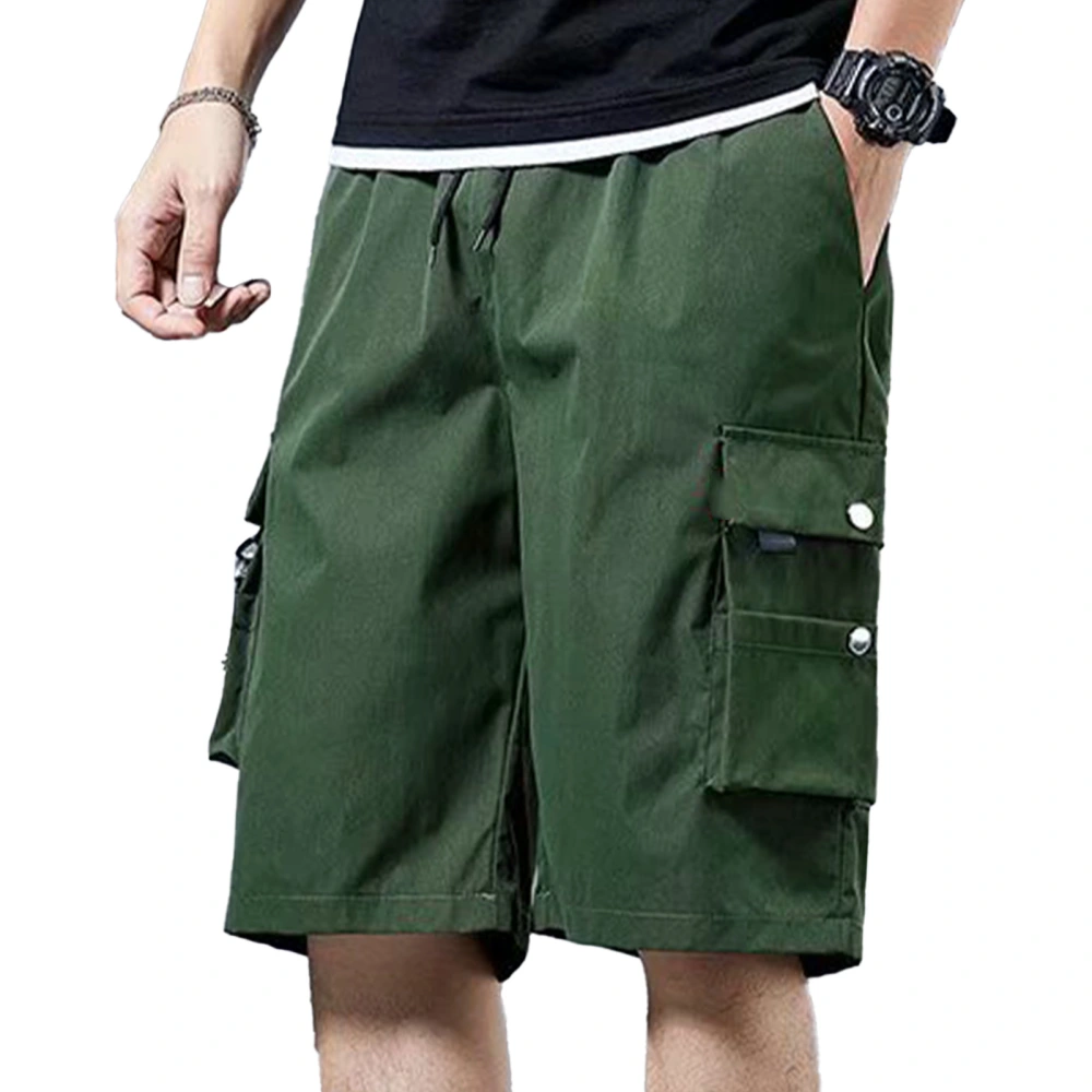 Men Cargo Shorts Relaxed Fit Multi Pocket Casual Short Pants for Summer Travel Work Sports Green 2XL