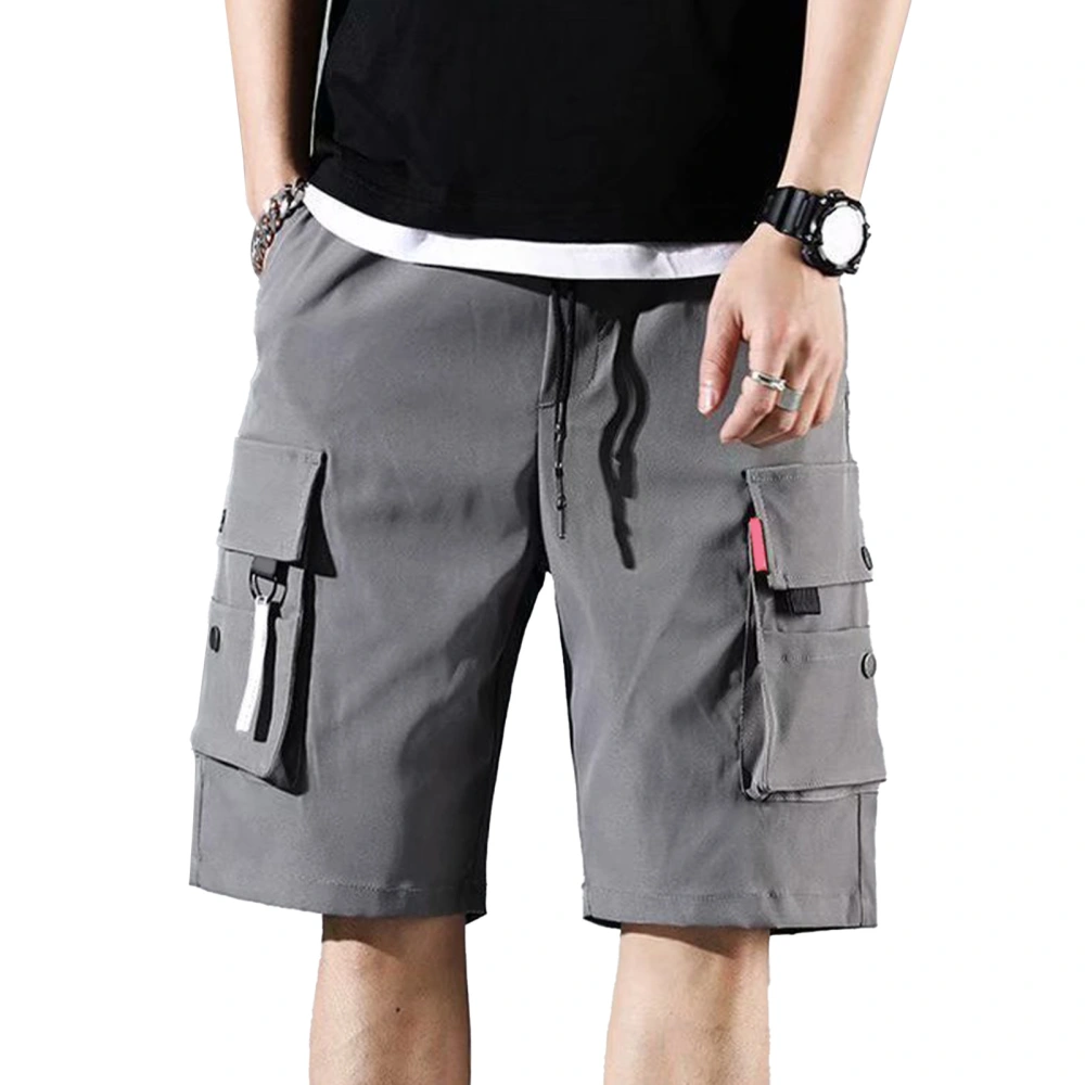 Men Cargo Shorts Relaxed Fit Multi Pocket Casual Short Pants for Summer Travel Work Sports Grey XL