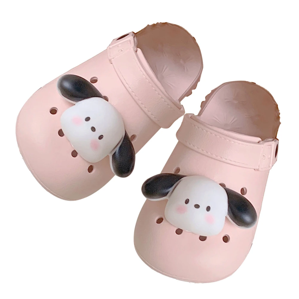 Women Cute Cartoon Slippers Summer Cute Cartoon Slippers Sandals Shoes 3D Puppy Sandals for Women Outdoor Pink 38-39