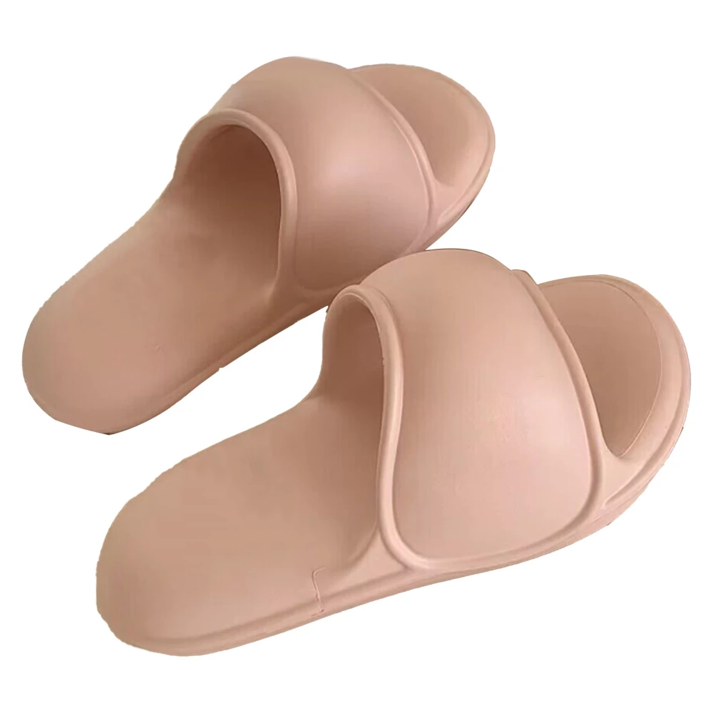 Women Slide Sandals Casual Open Toe Soft Sole Pure Color Shower Sandals for Home Bedroom Hotel 38-39 Pink