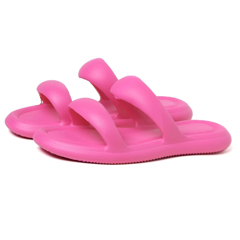 Shower Sandals Pillow Slippers Soft Sole Prevent Slip Quick Drying EVA Bathroom Slippers for Women Indoor Outdoor Pink 38