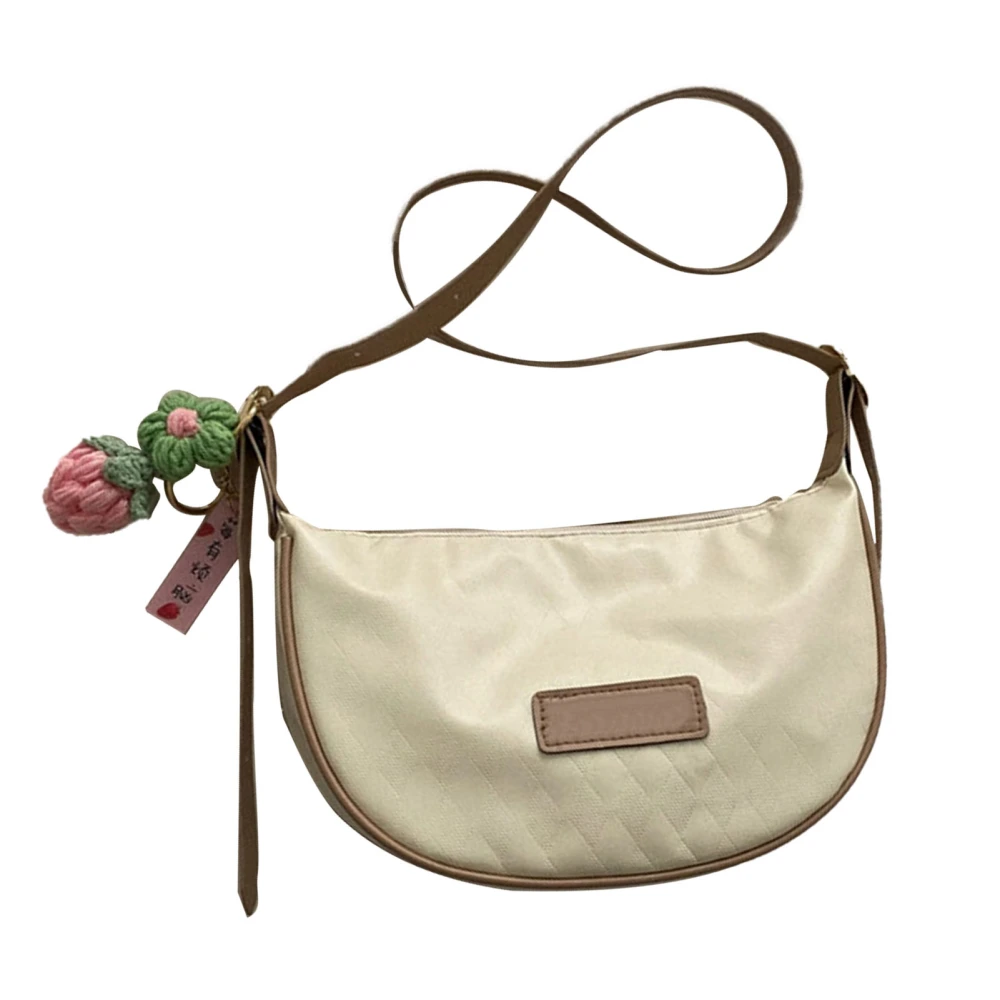 Women Shoulder Bag Fashionable Minimalist Versatile PU Lady Underarm Bag for Daily Vacation Khaki Free Size