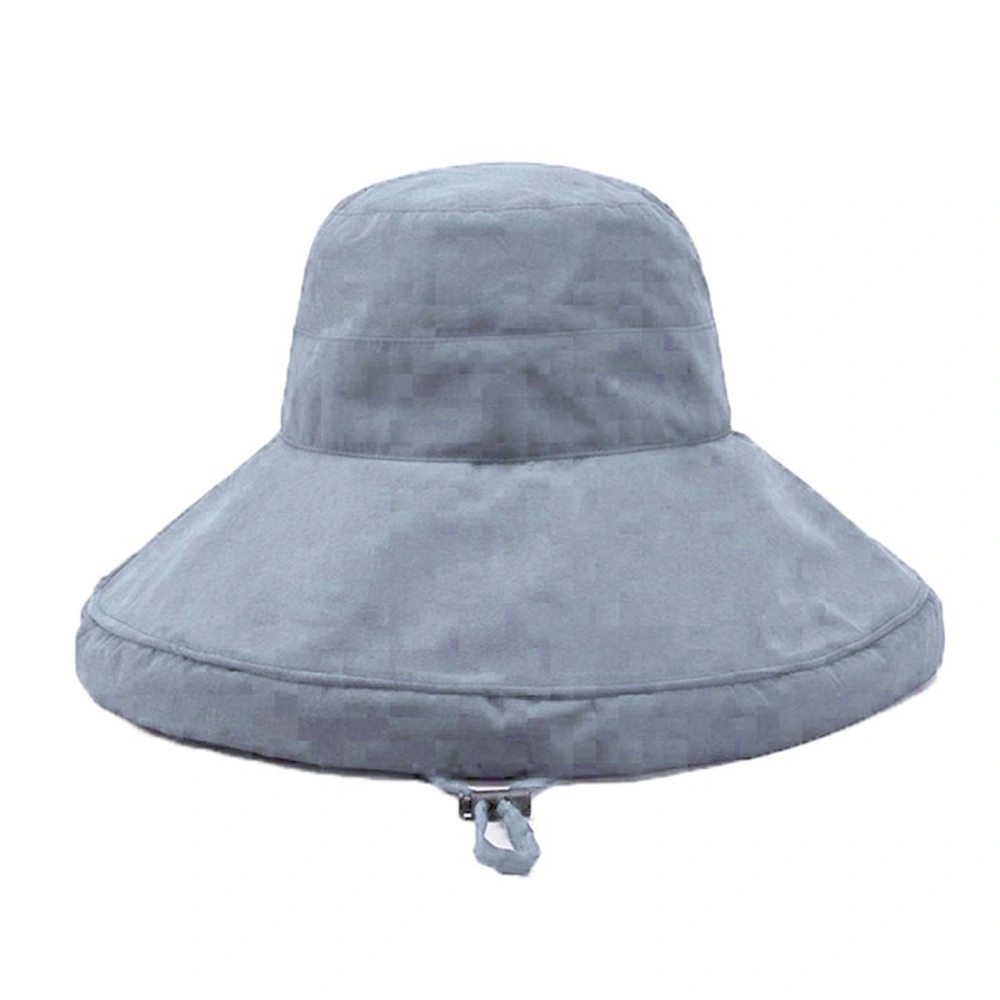 Fishing Hat Wide Brim Sun Protection Stylish Foldable Portable Outdoor Hat for Summer Denim Blue