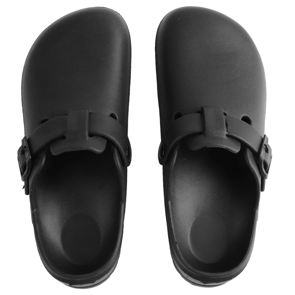 Closed Toe Slippers High Sole Lightweight EVA Comfortable Summer Casual Slippers for Female Nurse Doctor Black 39