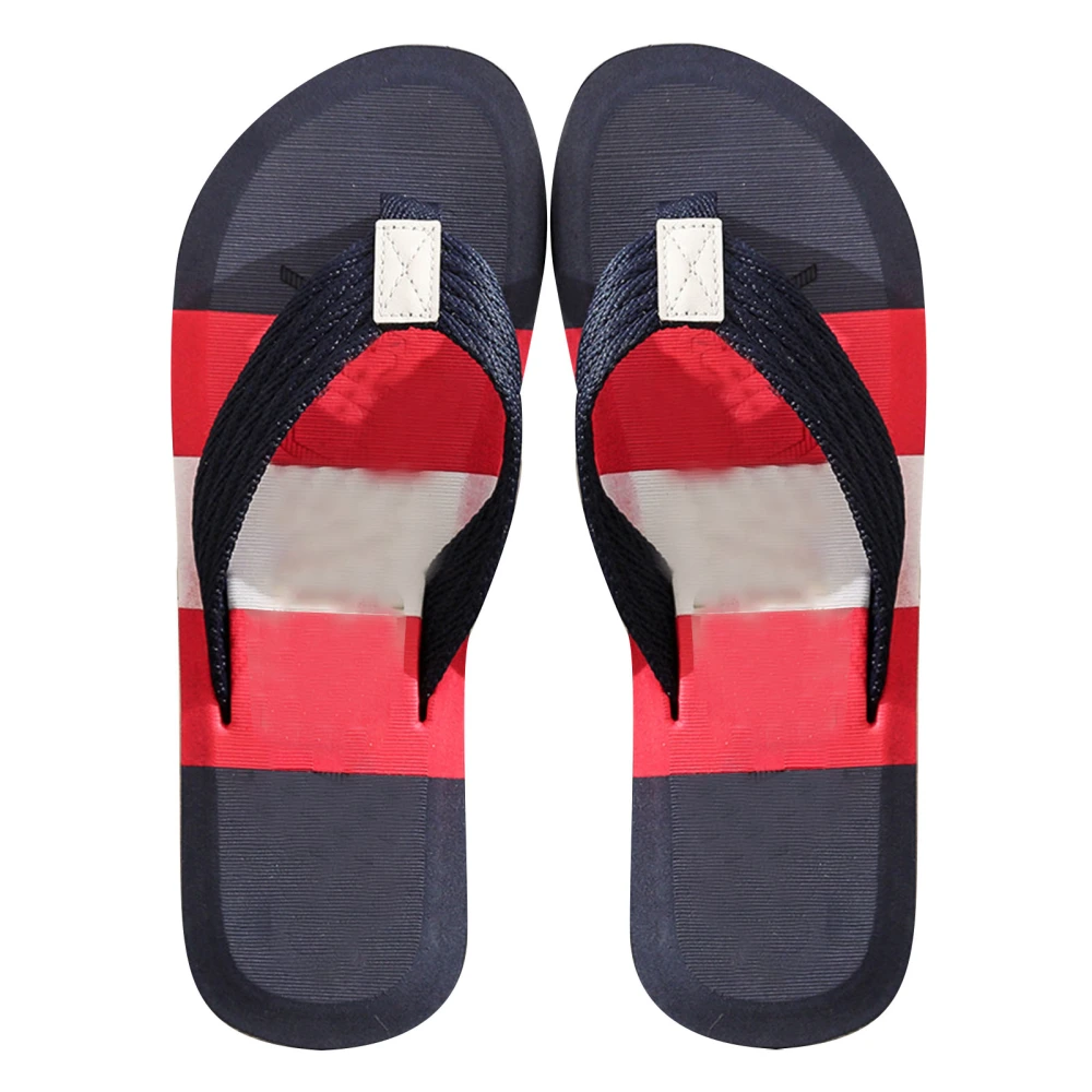 Men Flip Flops Quick Dry Breathable Slip Resistant Soft EVA Ergonomic Beach Thong Sandals Dark Blue 42