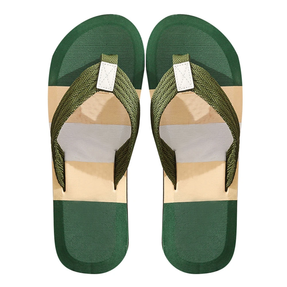 Men Flip Flops Quick Dry Breathable Slip Resistant Soft EVA Ergonomic Beach Thong Sandals Green 41