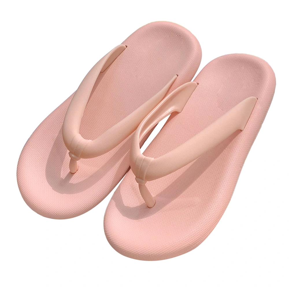 Women Flip Flops Soft Sole Antislip Wear Resistant Comfortable Summer Sandals for Beach Daily Pool Pink 38‑39 (for Feet of 37‑38)