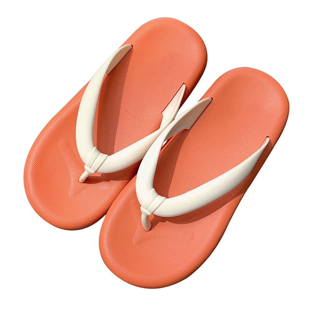 Women Flip Flops Soft Sole Antislip Wear Resistant Comfortable Summer Sandals for Beach Daily Pool Orange 36‑37 (for 35‑36 Feet)